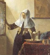 Jan Vermeer Vrouw met waterkan (mk26) oil on canvas